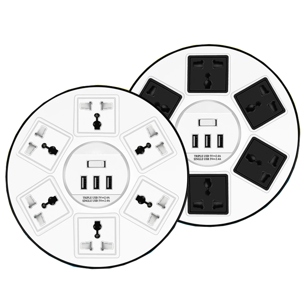 Мульти силовой удлинитель розетки Защита от перенапряжения 6 AC универсальная электрическая розетка с usb-адаптерами 1,8 м удлинитель