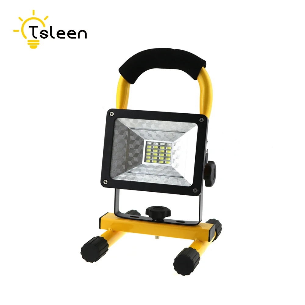 

TSLEEN LED Flood Light 18650 Battery 30W LED Floodlight IP65 Waterproof 100-240V LED Spotlight LED Outdoor Lighting Garden Lamp