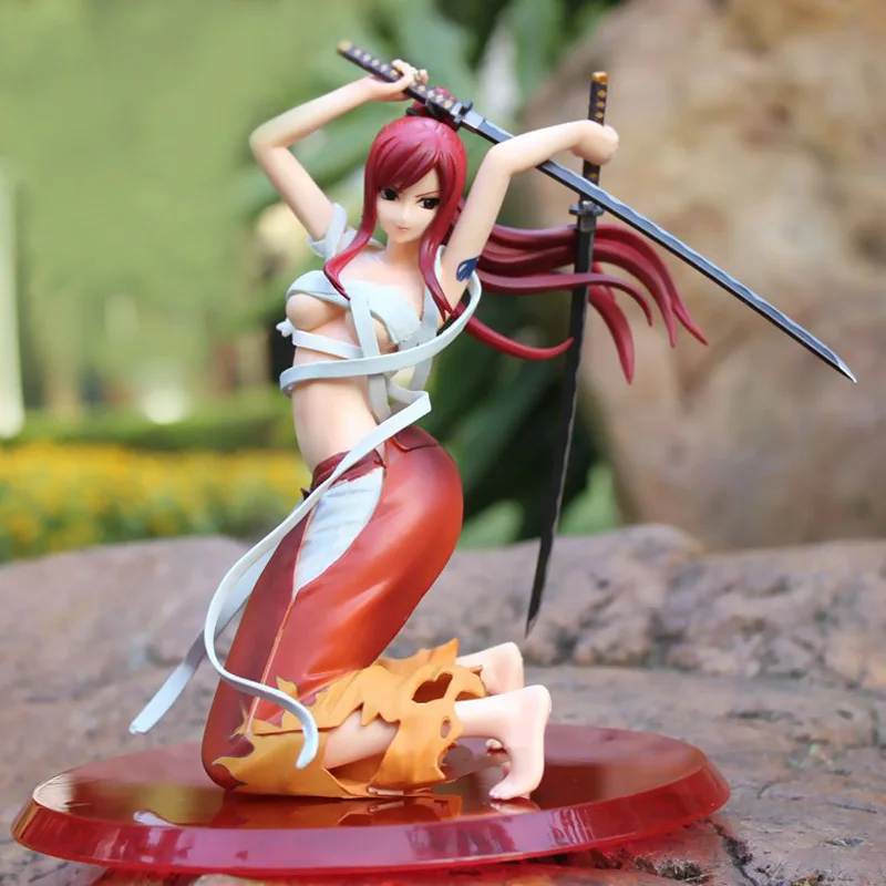 

Popular Japanese Anime S-level Magician Fairy Tail Fairy Queen Elza Scarlet PVC Changing Action Figure Model Toy LB