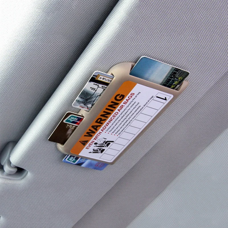 

1pc Multifunctional Car Sun Visor Clip Temporary Parking Card Plate Phone Number Sheet Auto Products Car Interior Accessories