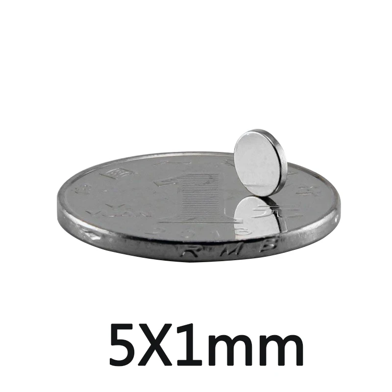 

100/300/500/1000 PCS N35 Neodymium Magnet Disc Permanent 5*1mm Small Round Super Powerful Magnetic Magnets Craft 5mm x 1mm