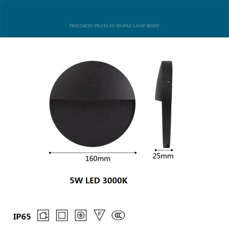 Lâmpadas de Luz de Parede ao ar Luzes do Jardim do Pátio de Alumínio da Decoração da Arte Ultrafinos Levou Livre Impermeável Moderna Arandela Iluminação 5 w 11 Luminárias de parede externas
