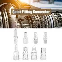Quick Fitting 14 Pneumatic Quick Fittings Release Plug Socket Connector Set for Air Compressor Hose 8Pcs 9m length air blowing gun blowing gun set for vehicle air compressor pneumatic quick coupler connector socket fitting