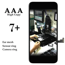 5 шт., для iPhone 7 Plus, ЖК-экран, черный, белый, без пятен, дисплей с 3D сенсорным дигитайзером, сборка, телефон, Pantalla, запасная часть