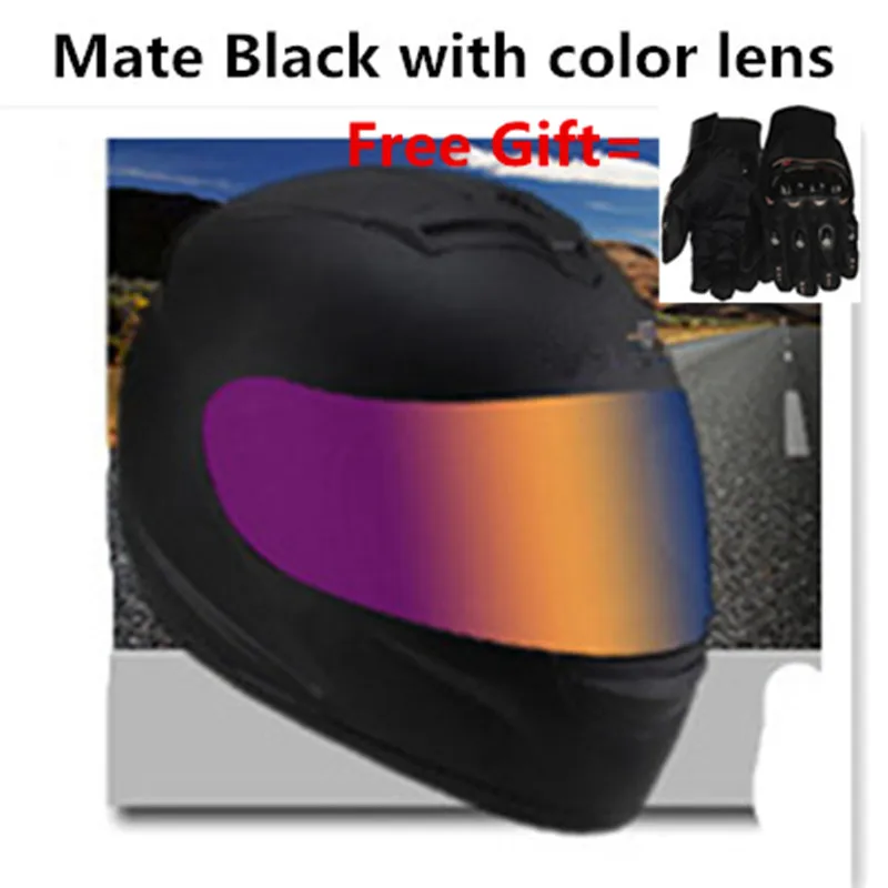 Уличный мотоциклетный шлем для мужчин и женщин DOT Certified Full Face мотоциклетный шлем для крейсеров спортивный уличный велосипед - Цвет: matte black helmet