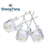 ShengYang 10PCS NEW F8 8mm 0.5W 3.0-3.2V Straw hat LED White Super bright LED lamp Wide Angle Transparent LED Lamp Strawhat LED ► Photo 1/5