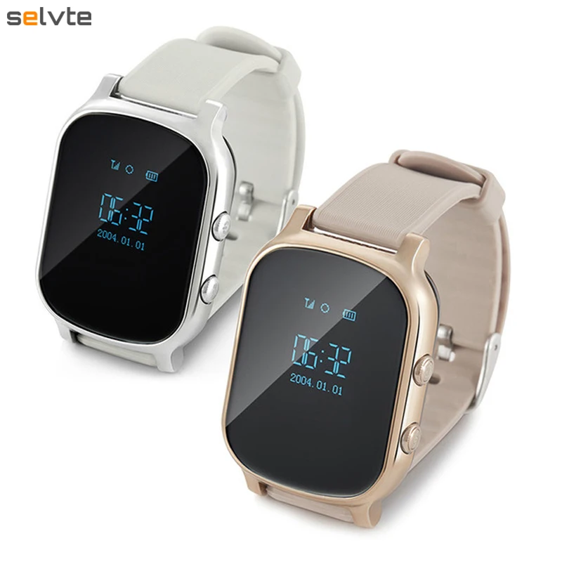 Selvte GPS Tracker font b Smart b font Watch T58 for Kids Children GPS Bracelet Google