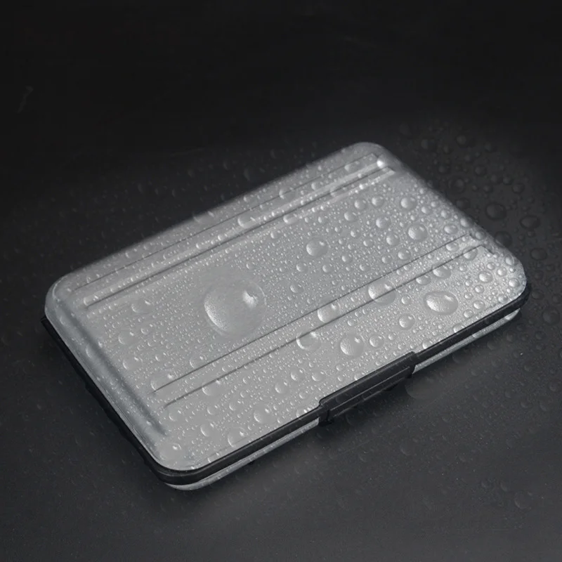 Portable Black Aluminum Memory Card Case 16 Slots (8+8) for Micro SD SD/ SDHC/ SDXC Card Storage Holder New Card Case