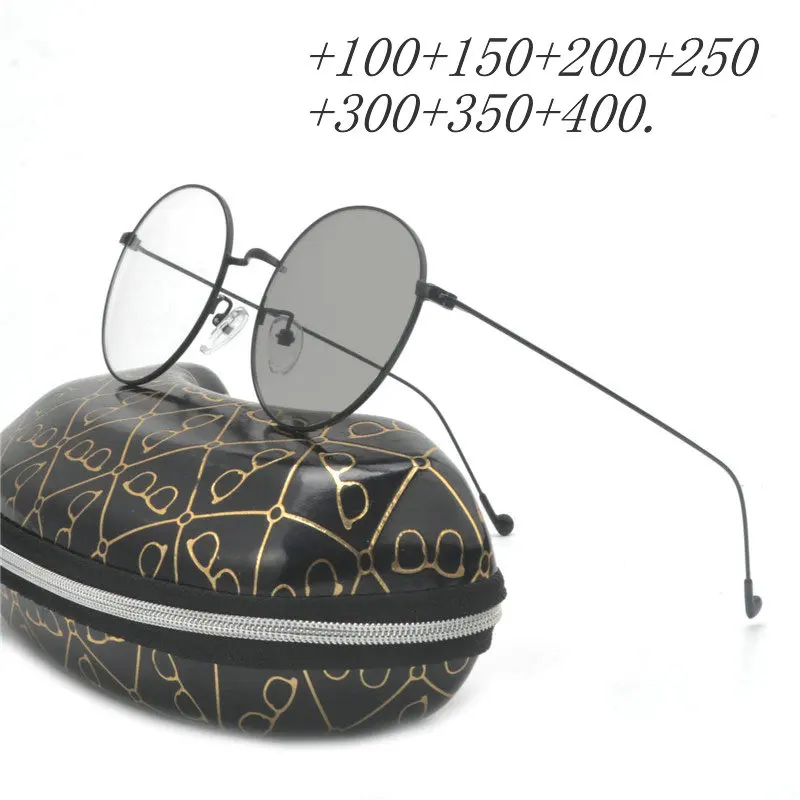 Round Progressive Multifocal glasses Transition Sunglasses Photochromic