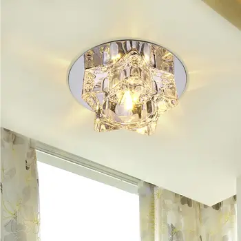 

3W Led Lamp Modern Ceiling Light Home Fixtures Bedroom Stair Loft Porch Crystal Lampshade Indoor Lighting Decor 110-220V