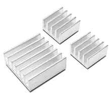 3pcs Raspberry PI Pure Aluminum Heat Sink Set Kit Chip Heat Sink 1pc 14*14*6mm + 2pcs 8*8*4mm