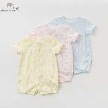 

Dave bella new born baby romper infant toddler summer onesies unisex short sleeves clothes kids jumpsuit DB11149