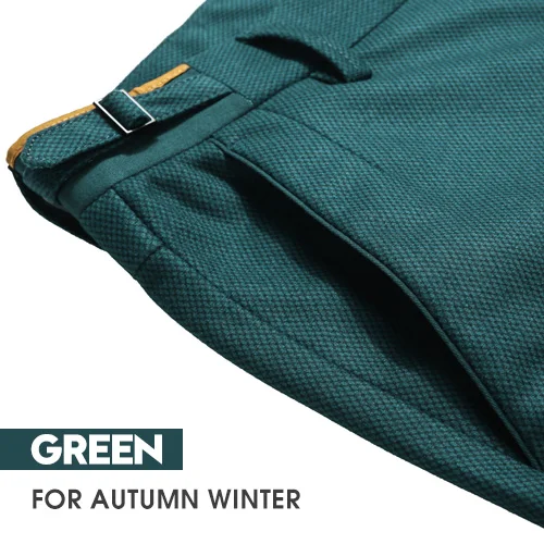 Seven7 фирменные Классические мужские костюмные брюки мода Slim Fit платье брюки Для мужчин s брюки формальные деловая Повседневная из хлопка мужские чиносы 708B78050 - Цвет: Green
