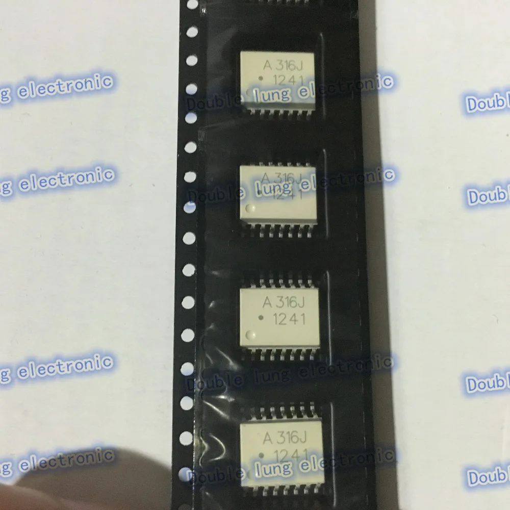 

10PCS/LOT HCPL-A316J A316J HCPL-316J 2.5A Gate Driver Optical Coupling 5000Vrms 2 Channel 16-SO