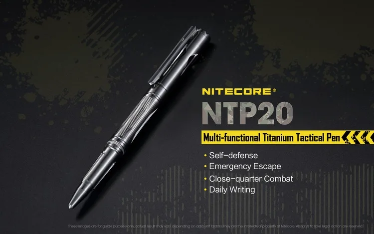 NITECORE NTP20 Самозащита многофункциональная тактическая ручка из титанового сплава эргономичная Вольфрамовая сталь конический наконечник