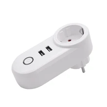 

10A Wifi Smart Socket with USB EU,US,UK 220V Wireless Light Outlet Timer Remote Control Support Amazon Alexa and Google Home