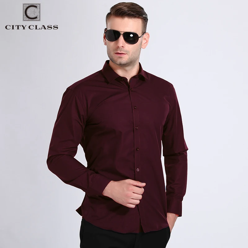 Город класса мужская одежда рубашка Slim Fit Рубашки для мальчиков Camisa социальной длинным рукавом человек Рубашки для мальчиков Высокое качество мыть и носить Для мужчин рубашка 1030