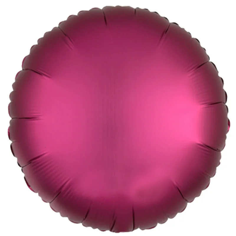 10 шт 18 дюймов хромированный металлический шар Сердце Звезда Круглый матовый Гелиевый шар принадлежности для украшения свадебной вечеринки день рождения шары душ - Цвет: Round Wine red