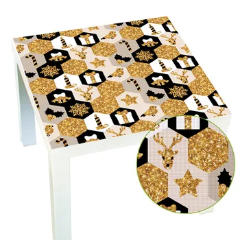 

55*55cm Gold Table Wallpaper Removable Waterproof PVC Decals Desk Covers Self-adhesive Stickers Decor Ornaments Home Decoration