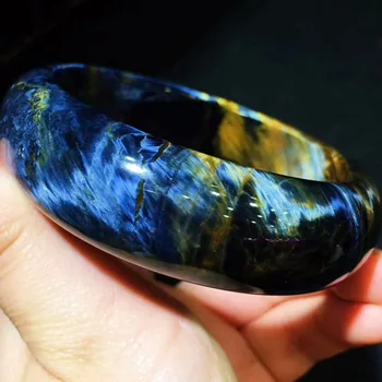 

Natural Namibia Pietersite Blue Gemstone Woman Bangle Beads Bracelet From Namibia Inner Diamter 58mm AAAAAA