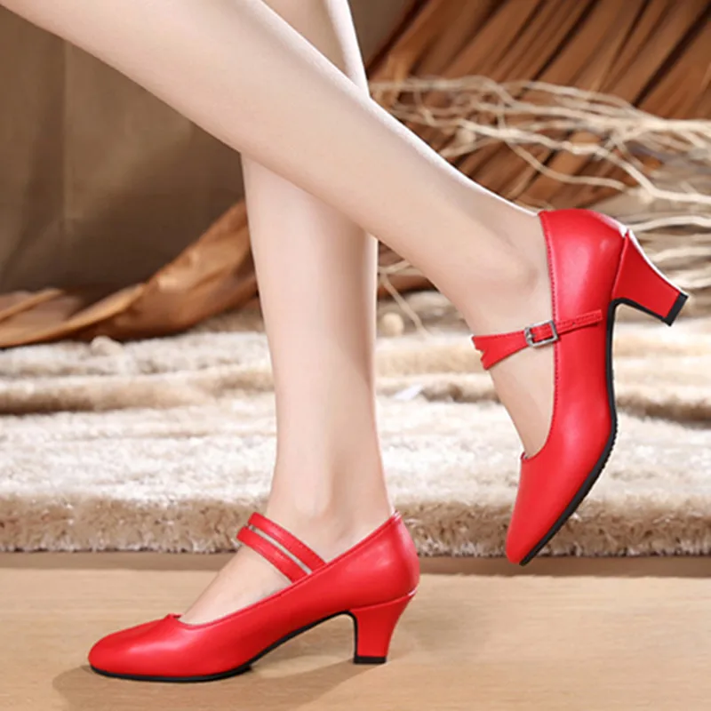 Adult  Shoes New Superfine Leather High-heeled Latin Shoes Dancing Hall Slip-proof Salsa Tango Barbara Girl's High-heeled Shoes