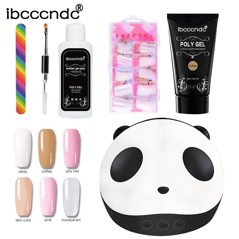 

36W UV LED Lamp Nail Extension Kit Poly Gel Set Builder Gel Varnish Polish Polygel Nail Extension Gel Manucure Nail Tool Kit