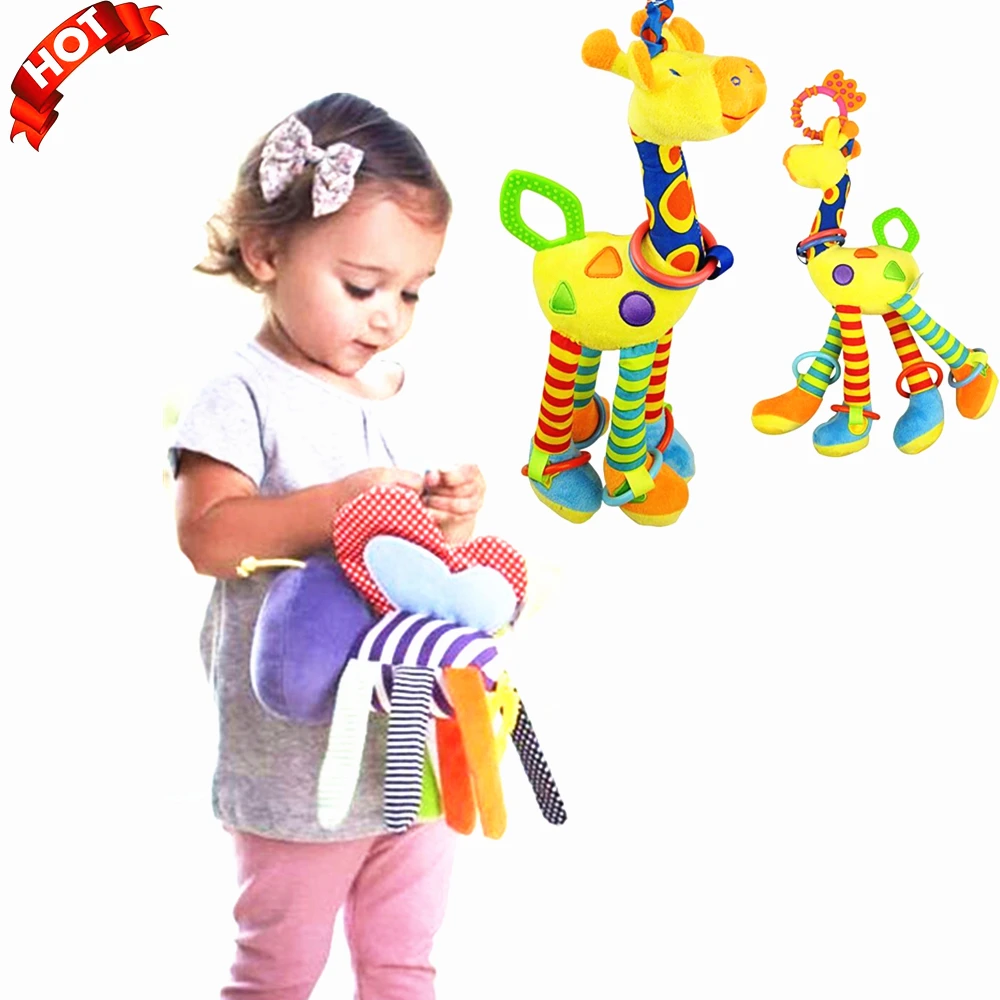 Hot Sales Baby TOYS Stroller Mobiles Soft Giraffe Mobile Rattles Plush