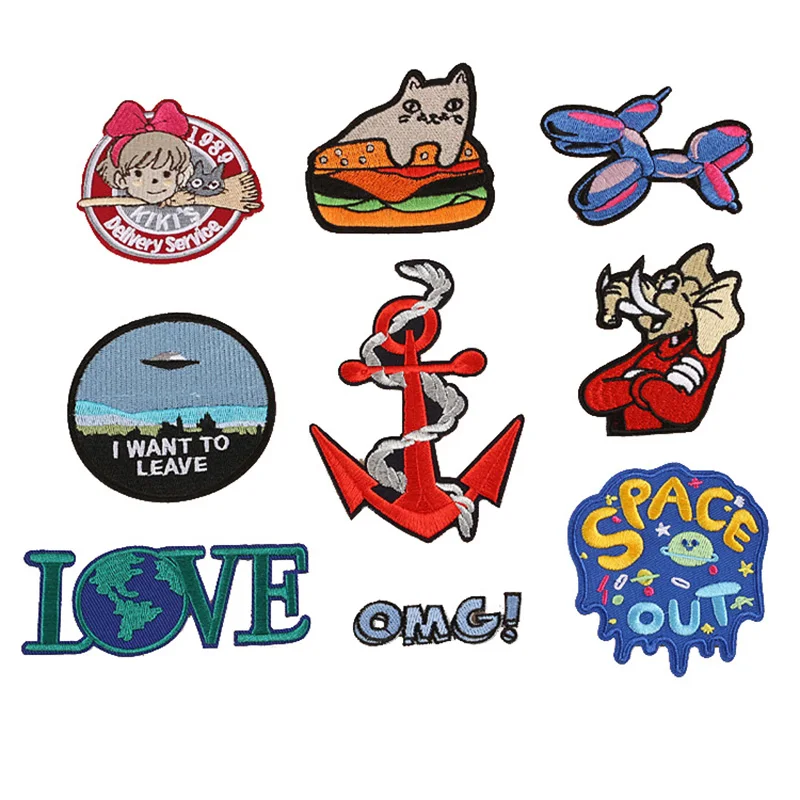 

Fabric Embroidery Patch Badges Handicraft Accessories DIY Applications Heat Transfer Iron on Patches for Sewing Clothing Bags