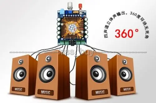 DC 12 В TDA7850 4 канала 50 Вт* 4 HIFI стерео аудио усилитель мощности доска+ вентилятор