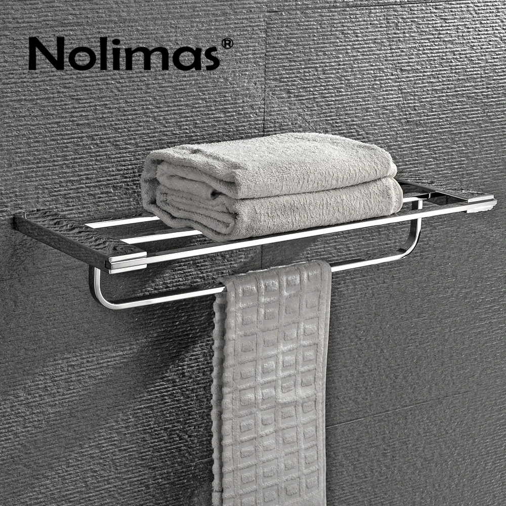 Mirror Polished SUS 304 Stainless Steel 60cm Brief Bathroom Towel Racks