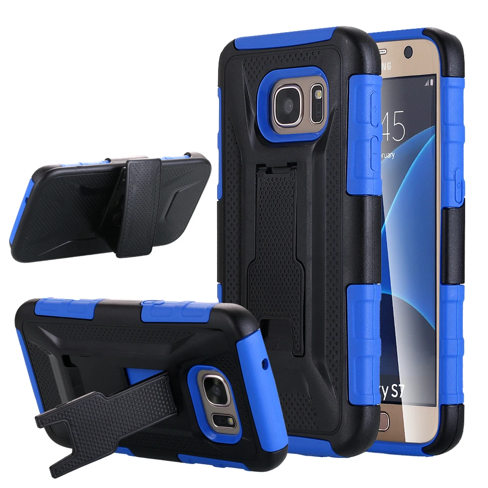 Военные Броня Kickstand чехол для Samsung Galaxy S7 гибридный телефон |