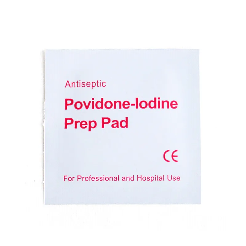 20-50-100pcs povidone-lodina Prep Pad sellado esterilizado desinfección de heridas para el hogar viaje al aire libre campamento Primeros Auxilios Kits Accesorios