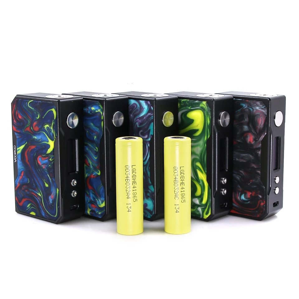 Оригинальный черный мод Voopoo drag 157 w из смолы электронная сигарета TC вейп с 2 литий