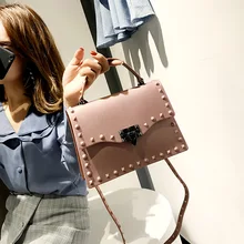 Европейская мода ретро Женская сумка Новинка Высокое качество pu кожаная сумка для женщин сумки с Наплечная Сумка с заклепками