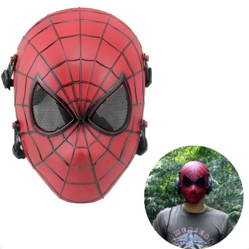 

Superhero Movie Spider Man Mask Field Operations Face Guard Halloween Party Spider Man High Quality Cosplay Props Mask Gift