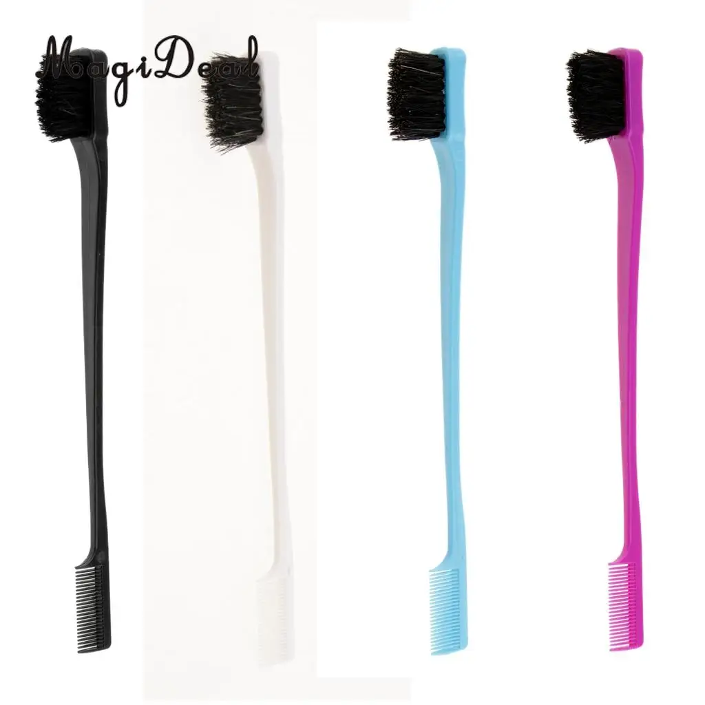 7'' Beauty Double Sided Edge Control Hair Brush Comb Hair Styling