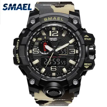 

SMAEL Men Military 1545B Watch Male Relogios Masculino 50M Waterproof Wristwatch Chronograph Auto Date Watch Sport Quartz Clock