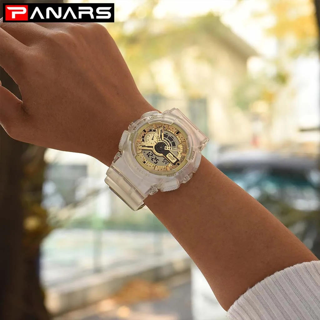 PANARS модные часы спортивный бренд для мужчин для женщин часы в советском стиле Multi-function водостойкие часы Пряжка электронные часы