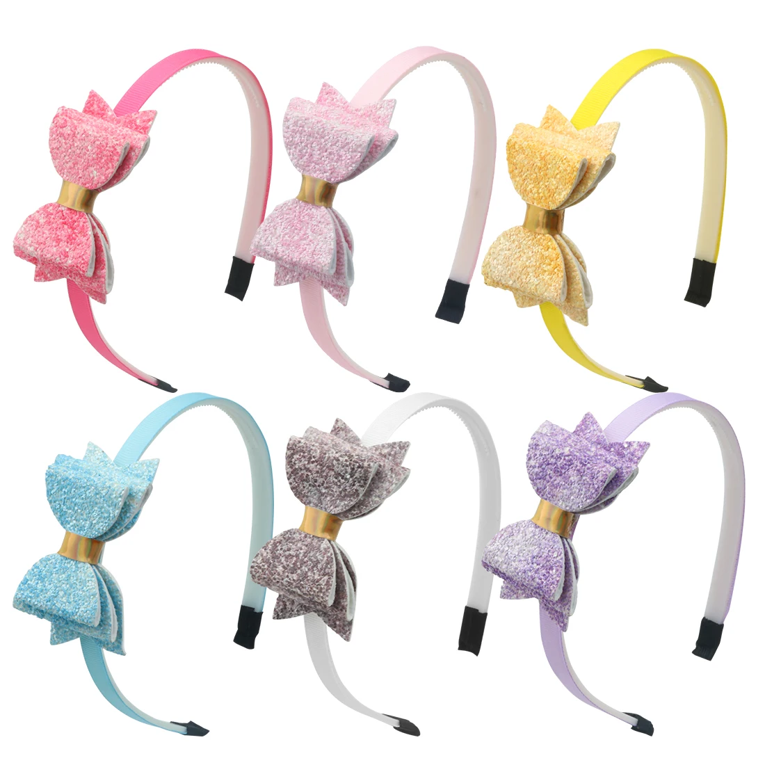 1 PC Floral Girls Hairband Glitter Shimming Light Color Headband