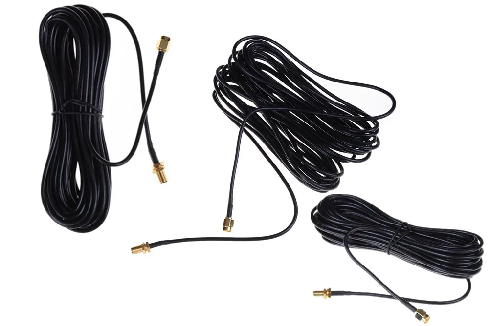 6M Antenna RP-SMA Extension Cable WiFi Wi-Fi Router Black