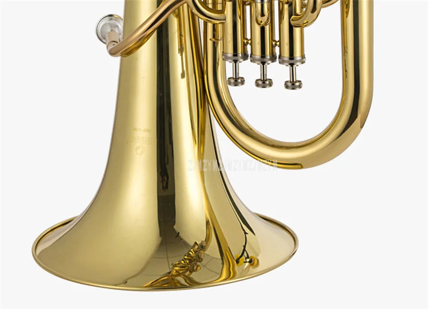 Профессиональный euphonium 3 прямой ключ Bb бас французский Рог золото Lacque Труба латунь материал Музыкальные инструменты JBEP-1180