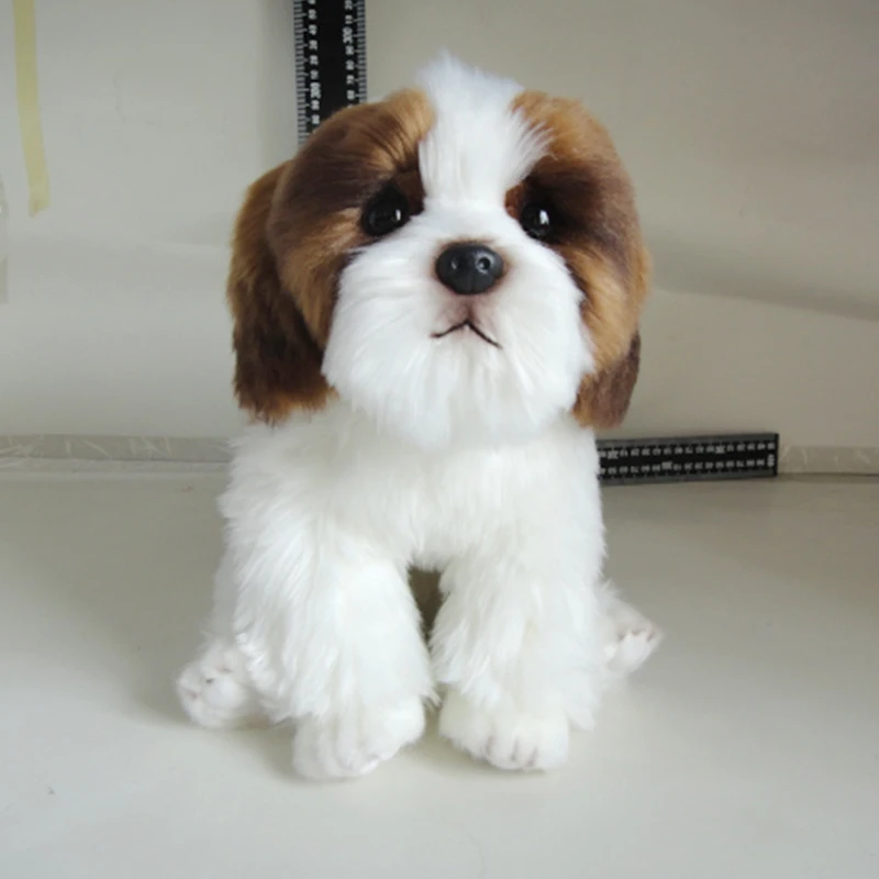 Dorimytrader quality soft animal lying poodle plush toy stuffed animals squatting  dog pekingese dogs doll kids gift car decoration DY50146 (4)