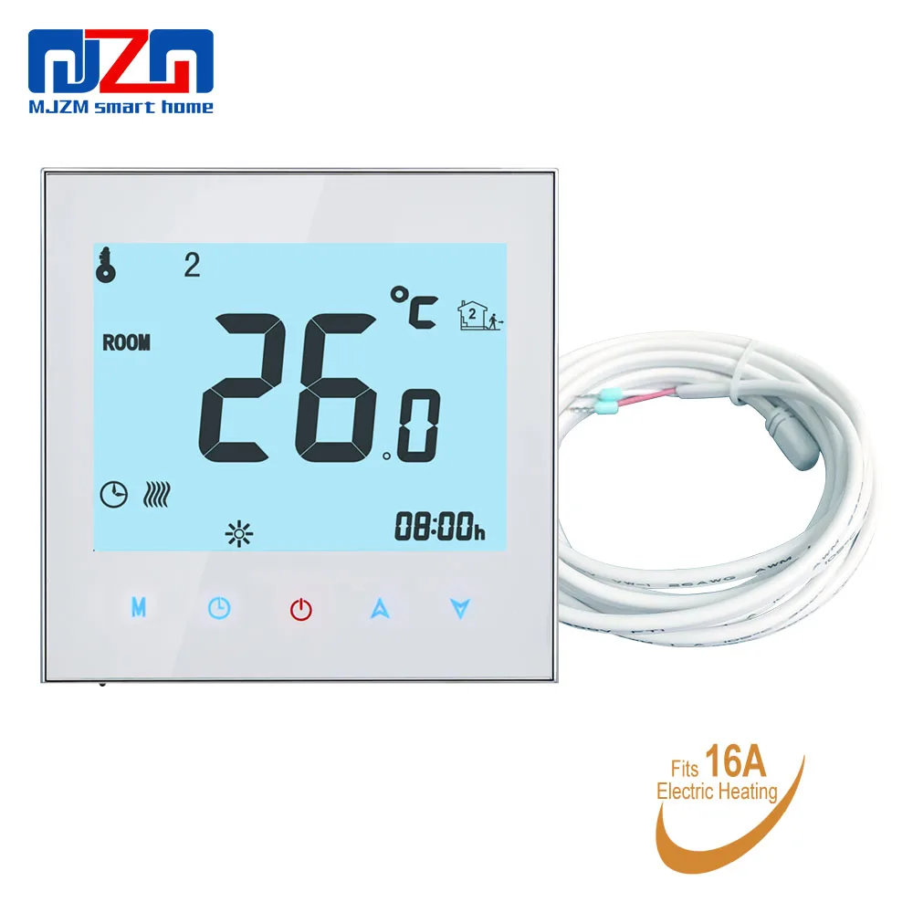 

MJZM 16A-1000 Programmable Underfloor Heating Thermostat 95-240V LCD Touch Screen Room Temperature Controller for Warm Floor