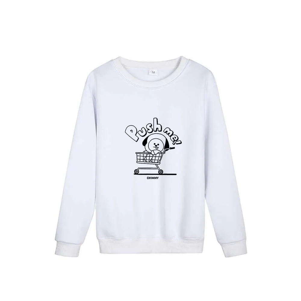 Новый kpop BTS Bangtan обувь для мальчиков же вокруг пуловер с капюшоном CHIMMY COOKY TATA
