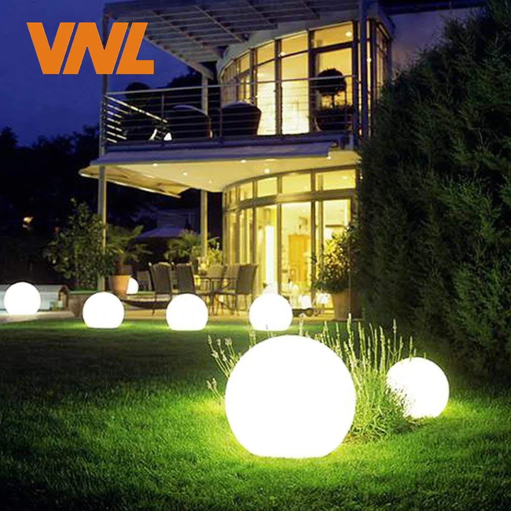 Koop VNL IP65 LED Solar Tuin Bal Licht Zonne energie Gazon Lamp met Licht Sensor Voor Outdoor Holiday Garden Path Landschap decor