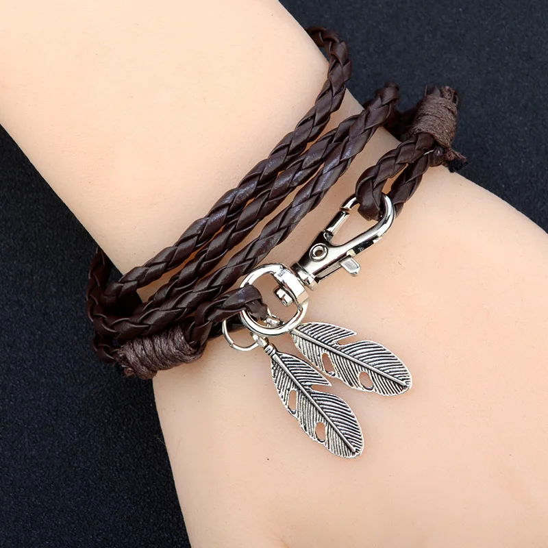 ABlack Rope Heart Urn Bracelet Pet Ashes Cremation Urn Keepsake