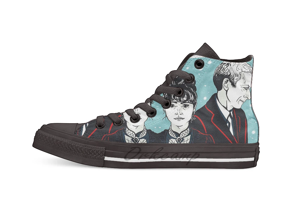 

Deep Breath Unisex High Top Canvas flat Casual Custom shoes Drop Shipping