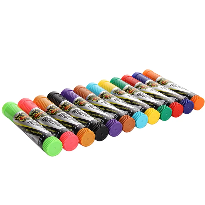12colors/set 12mm Write Width Paint Marker Pen POP Marker Copic Markers