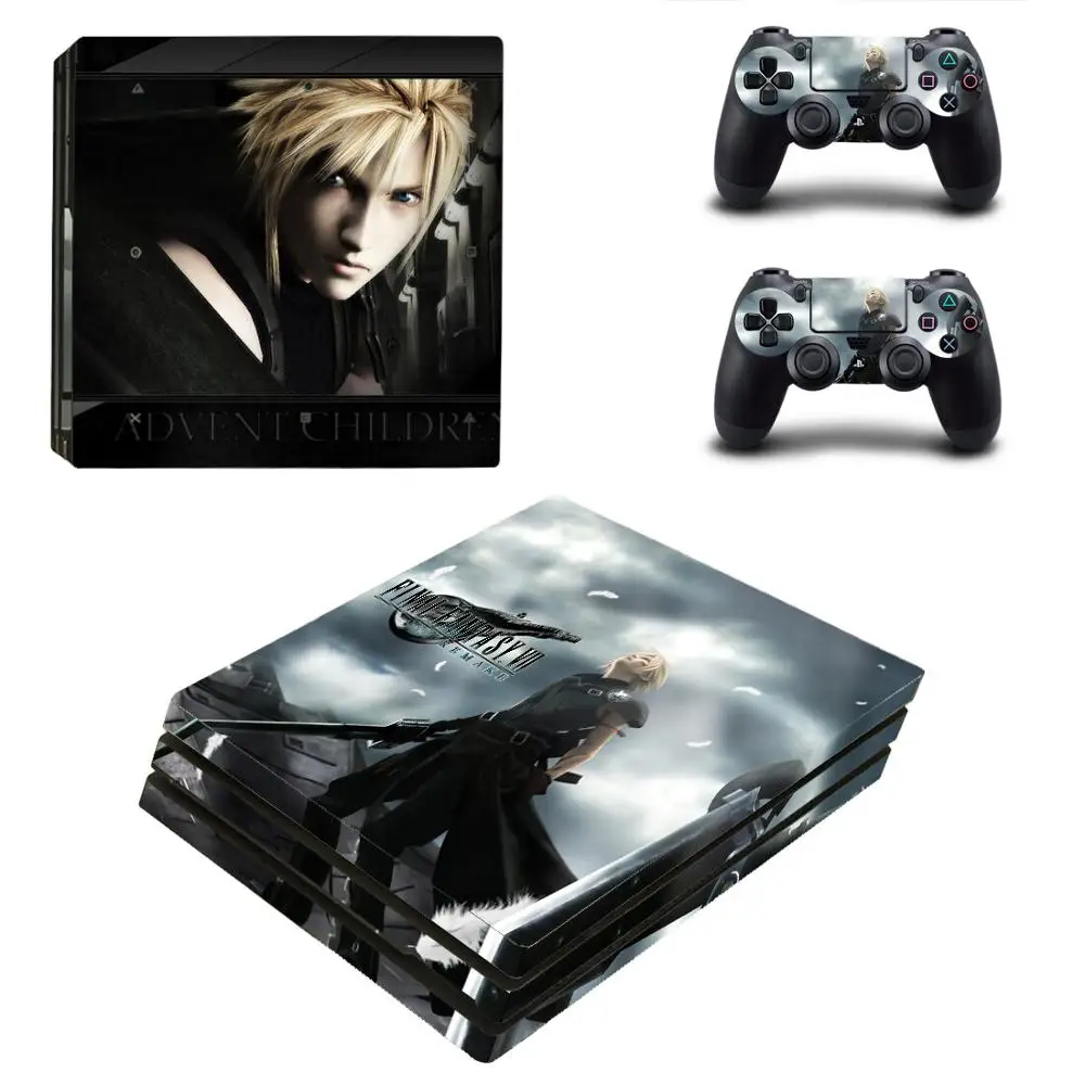 Final Fantasy VII 7 Remake PS4 Pro Skin Sticker Decal for PlayStation 4 Console and 2 Controller PS4 Pro Skin Sticker Vinyl