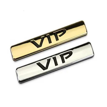 

GR-EB58 3D Metal VIP Badge Chrome Gold Logo Emblem Luxury Car Auto Tailgate Stickers SUV Truck Car-Styling for Teana Toyota
